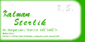 kalman sterlik business card